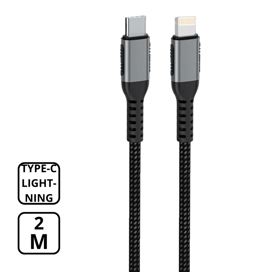 Cellect Type-C to lightning adatkábel 2m, Szürke