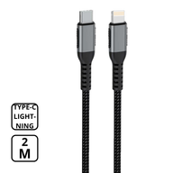 Cellect Type-C to lightning adatkábel 2m, Szürke