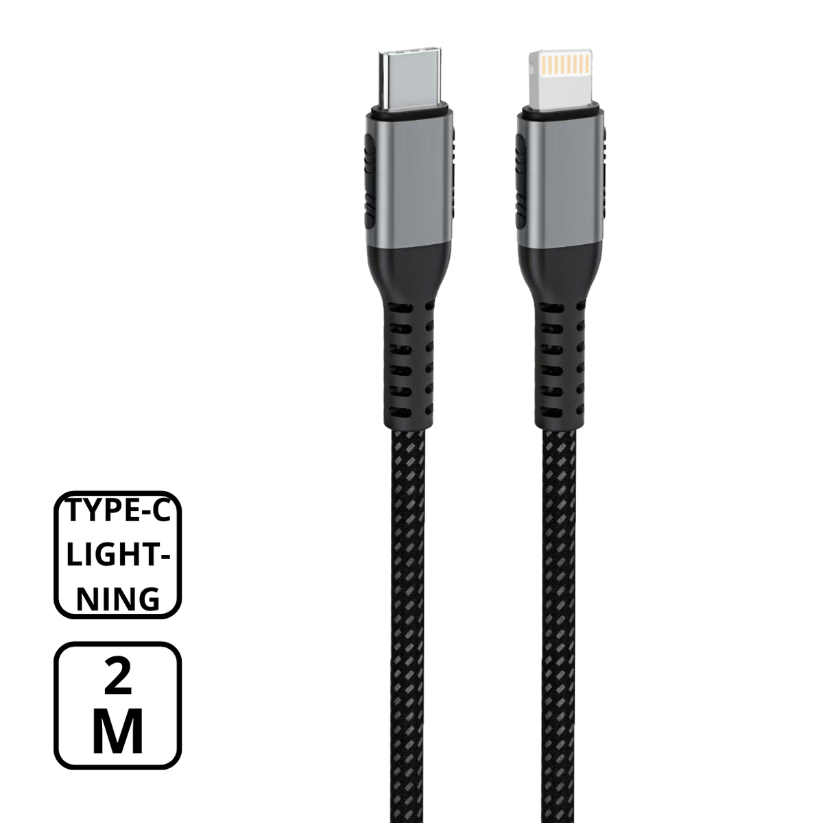 Cellect Type-C to lightning adatkábel 2m, Szürke