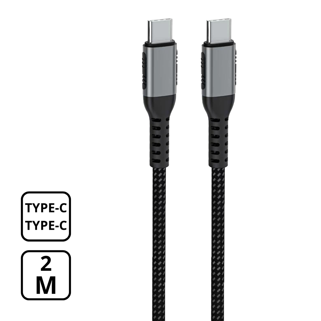 Cellect Type-C to Type-C adatkábel 2m, Szürke