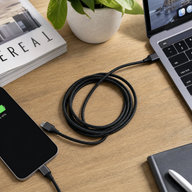 Cellect USB-A és USB-C mágneses adat és töltőkábel, 100 cm, Fekete
