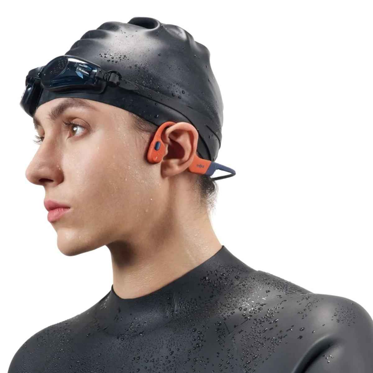 Shokz OpenSwim Pro BT, headset úszáshoz, Piros