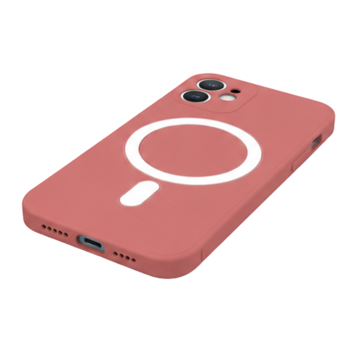 Cellect iPhone 12 Mini mágneses szilikon tok, Piros
