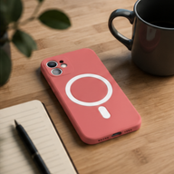 Cellect iPhone 12 Mini mágneses szilikon tok, Piros