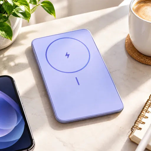 Xiaomi Slim Magnetic lila színű Power Bank, 5000 mAh