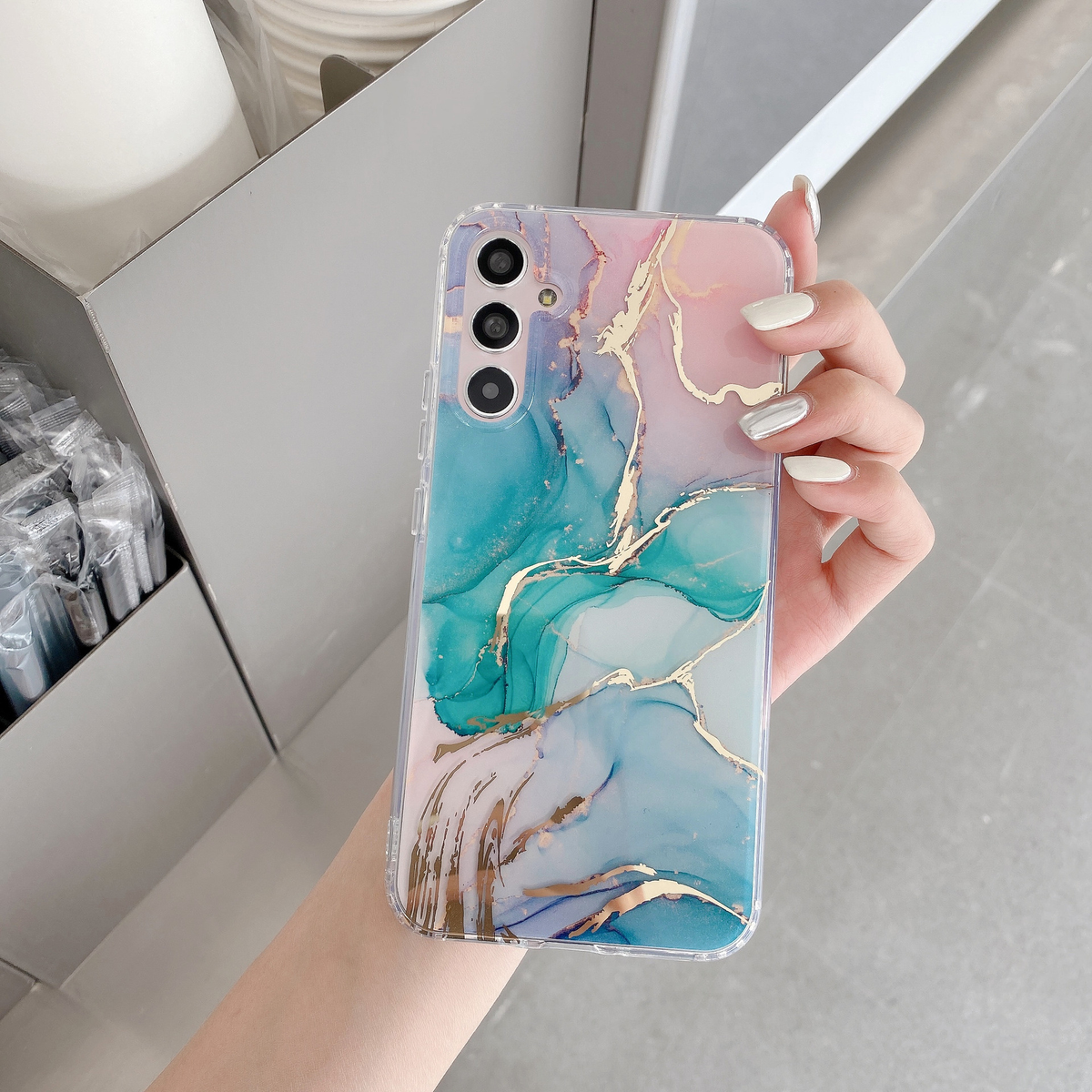 Cellect Samsung Galaxy A27 márványmintás tok