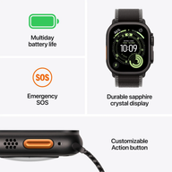 Apple Watch Ultra 3 Cellular 49mm fekete titántok