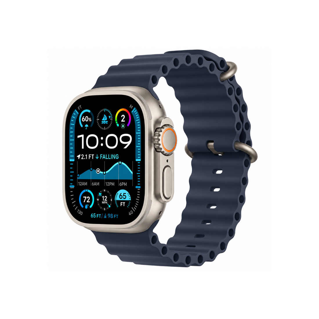 Apple Watch Ultra 2 v2 Cellular 49mm titántok tengerészkék szíjas okosóra