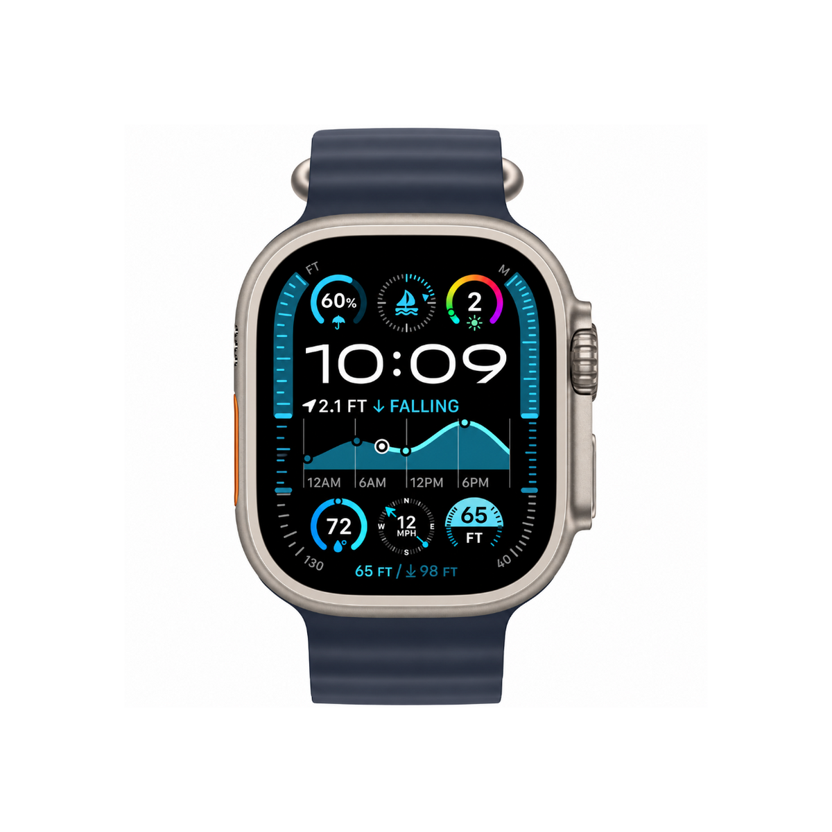Apple Watch Ultra 2 v2 Cellular 49mm titántok tengerészkék szíjas okosóra