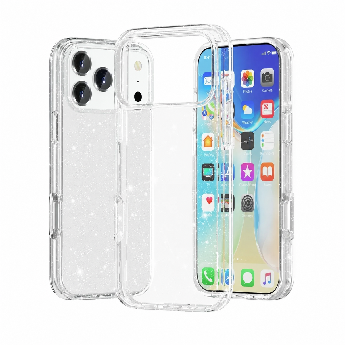 Cellect Iphone 17 Pro csillámos átlátszó szilikon telefontok