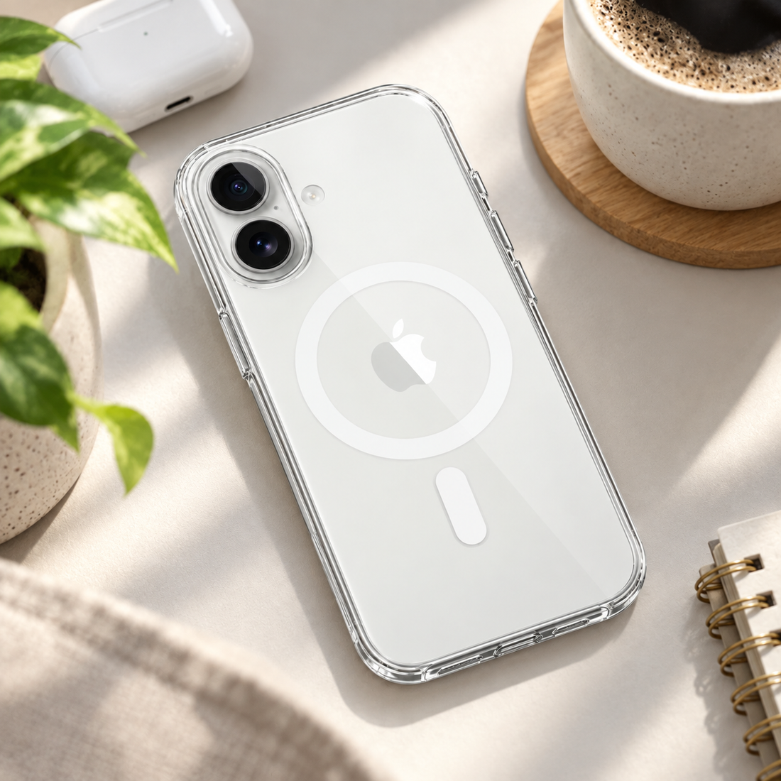 Apple iPhone 17 MagSafe-rögzítésű átlátszó tok
