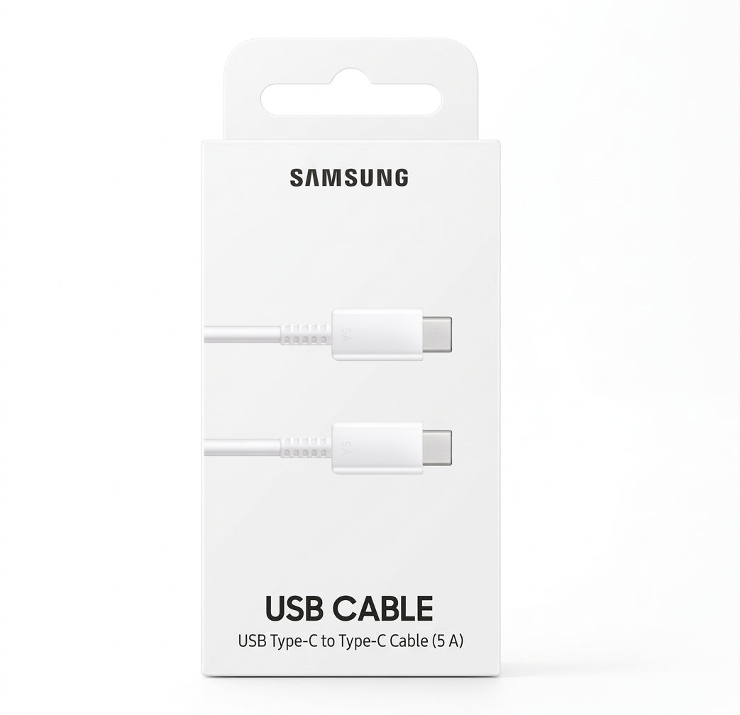 Samsung fehér USB-C USB-C kábel (5A)