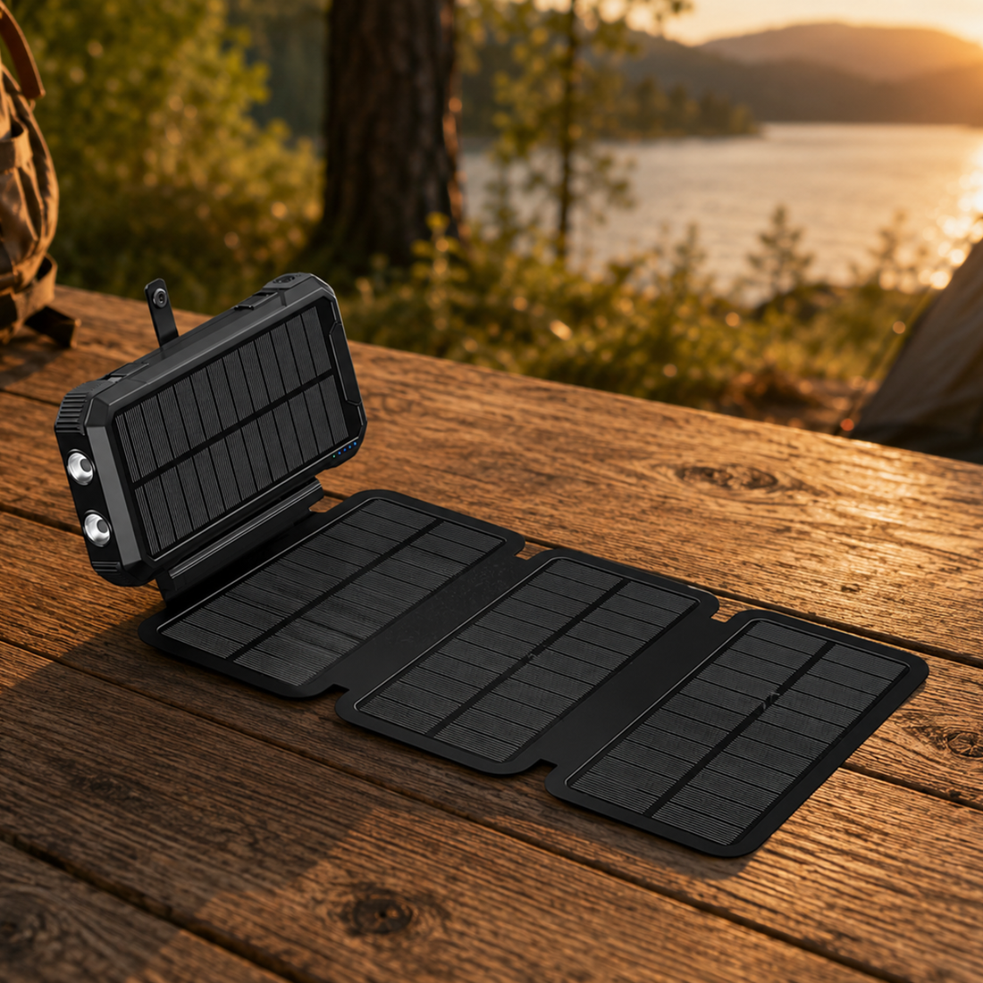 Cellect Solar Powerbank solar panellel, 20000mAh, Fekete