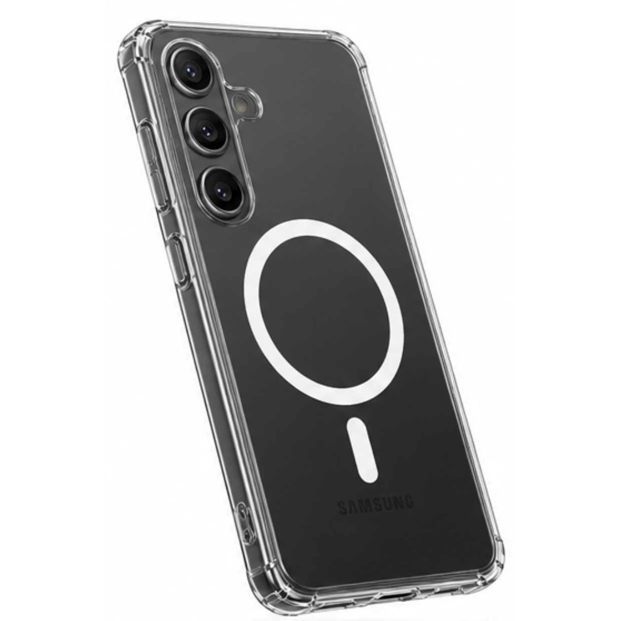 Cellect Samsung Galaxy S24 Plus Átlátszó mágneses TPU+PC tok