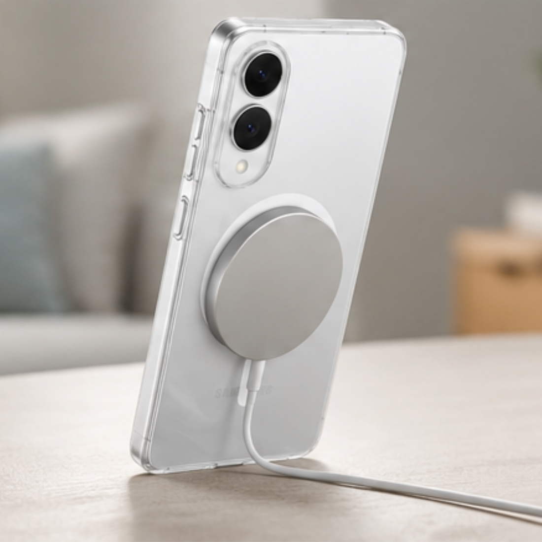 Cellect Samsung Galaxy S25 Edge Átlátszó mágneses TPU+PC tok