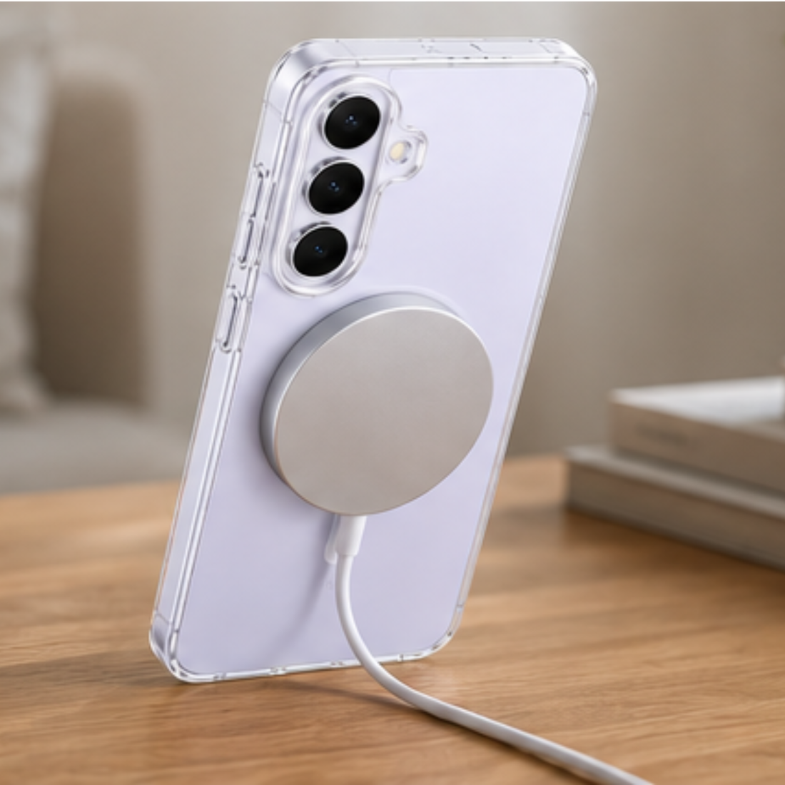 Cellect Samsung Galaxy S25 FE Átlátszó mágneses TPU+PC tok