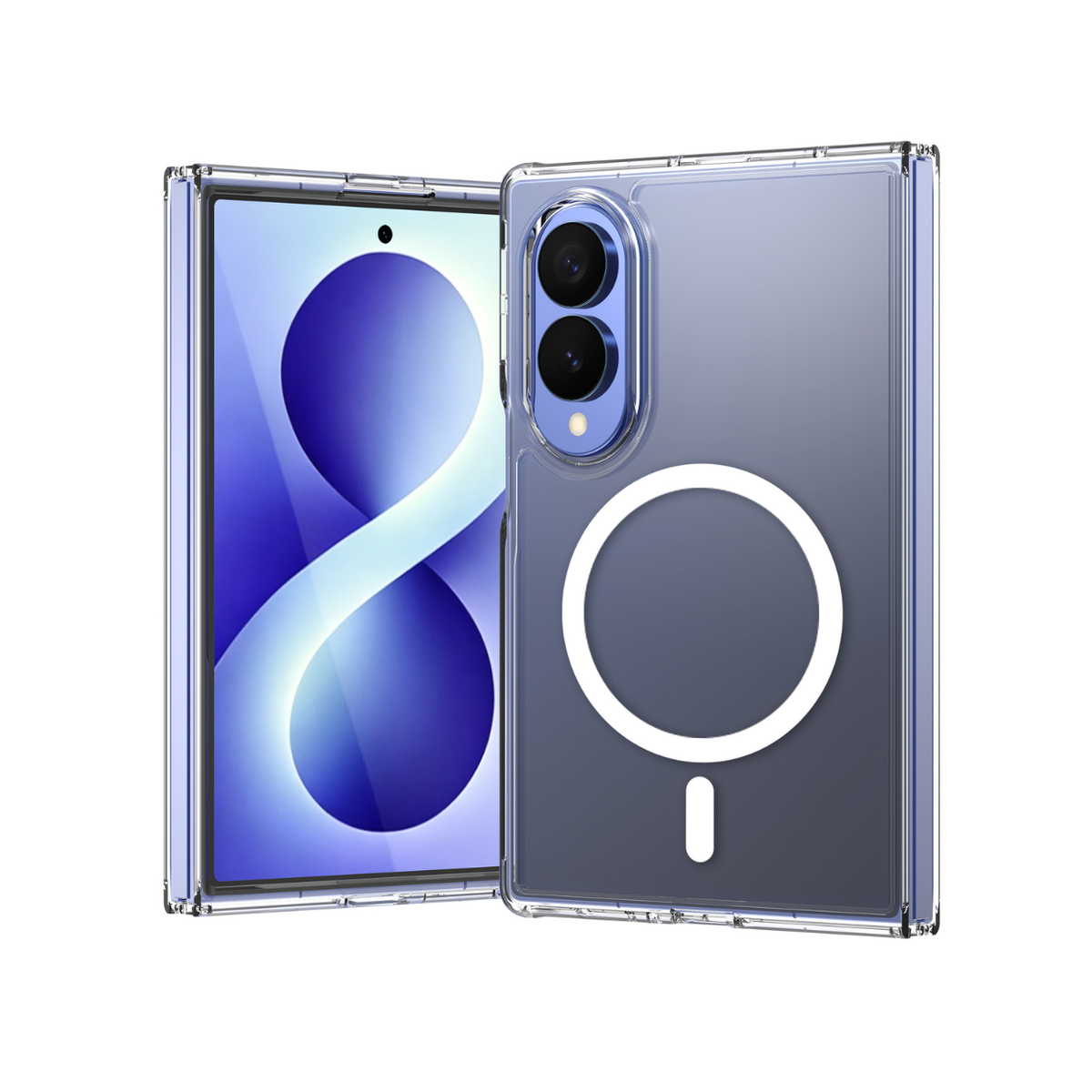 Cellect Samsung Galaxy Z Fold8 Átlátszó mágneses TPU+PC tok