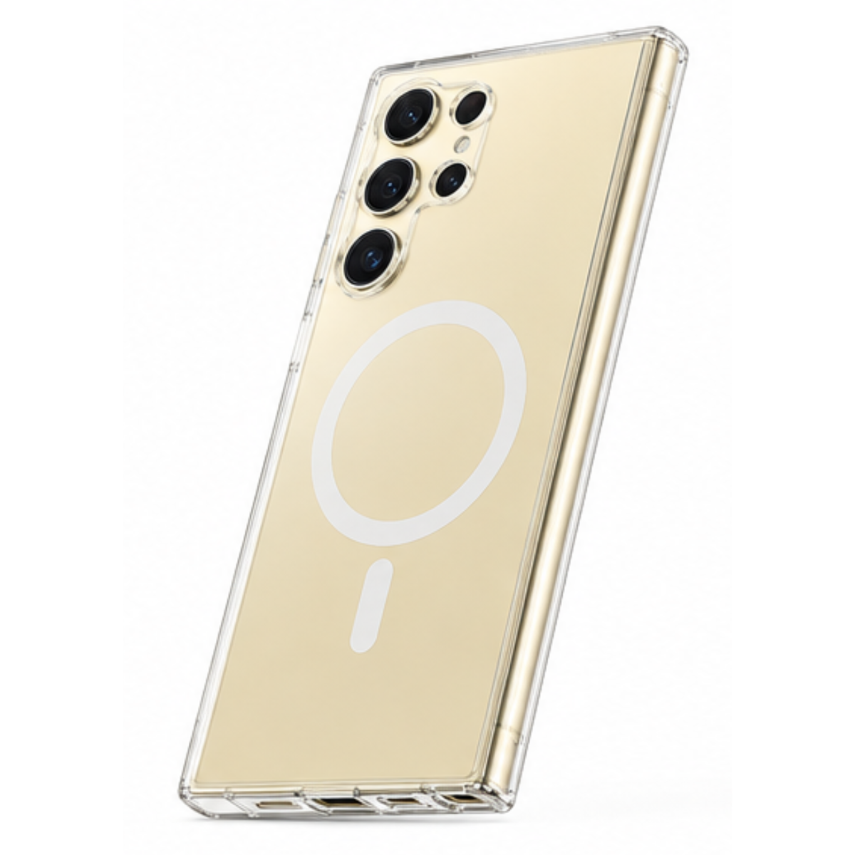Cellect Samsung Galaxy S24 Ultra Átlátszó mágneses TPU+PC tok