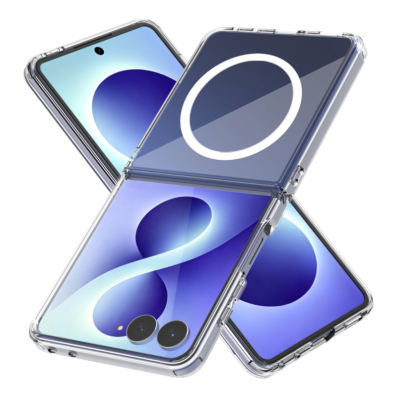 Cellect Samsung Galaxy Z Flip8 Átlátszó mágneses TPU+PC tok