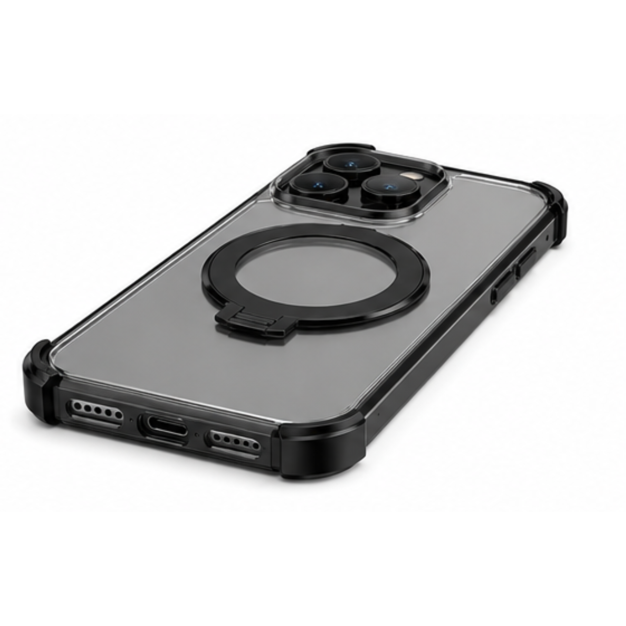 Cellect iPhone 16 Pro Max átlátszó mágneses tok gyűrűvel