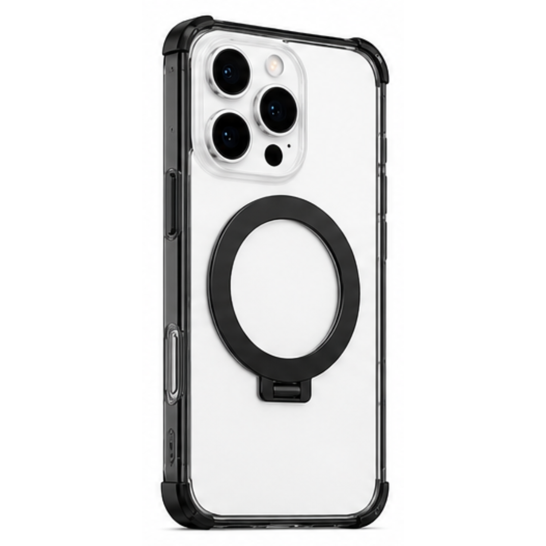 Cellect iPhone 16 Pro átlátszó mágneses tok gyűrűvel
