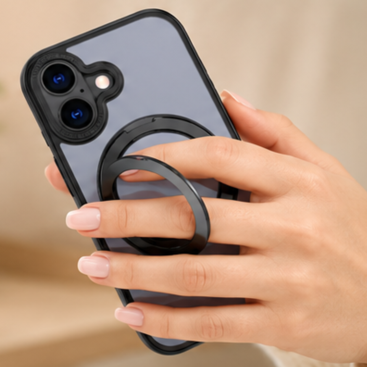 Cellect iPhone 17 fekete mágneses 360° forgatható tok