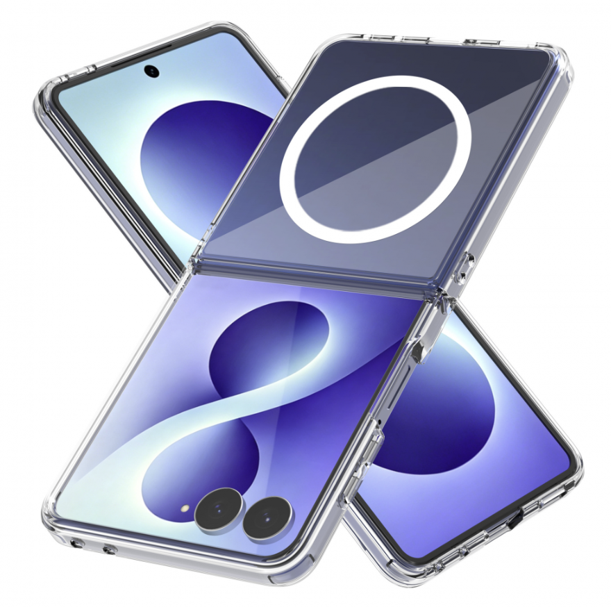 Cellect Samsung Galaxy Flip 8 átlátszó mágneses szilikon tok