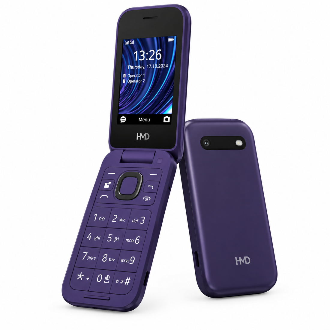 HMD 2660 FLIP 4G DS lila kártyafüggetlen mobiltelefon