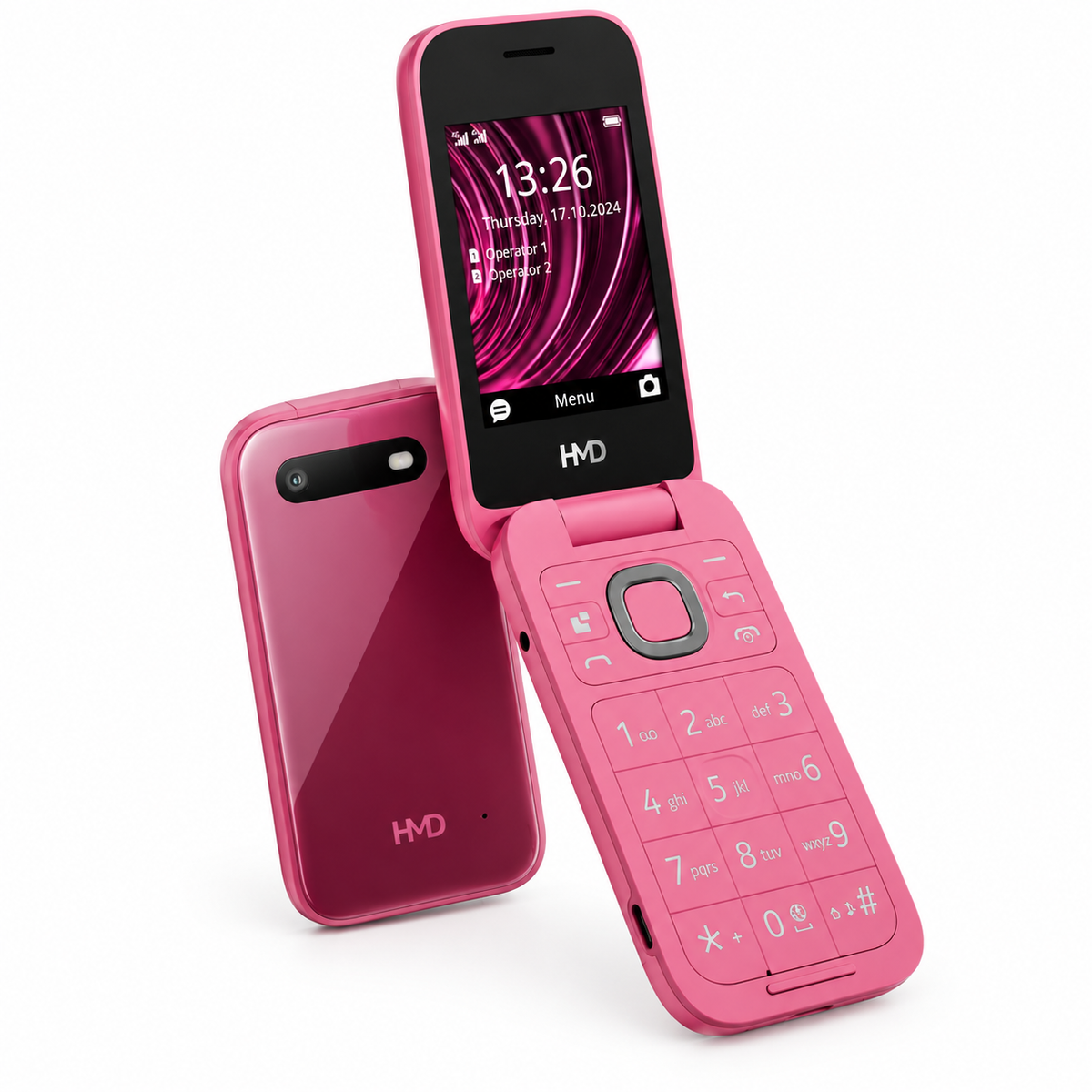 HMD 2660 FLIP 4G DS piros kártyafüggetlen mobiltelefon