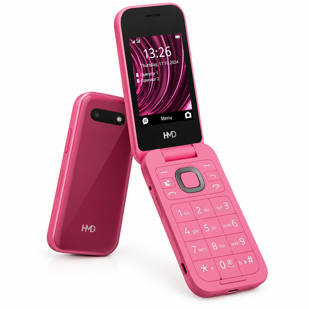 HMD 2660 FLIP 4G DS piros kártyafüggetlen mobiltelefon
