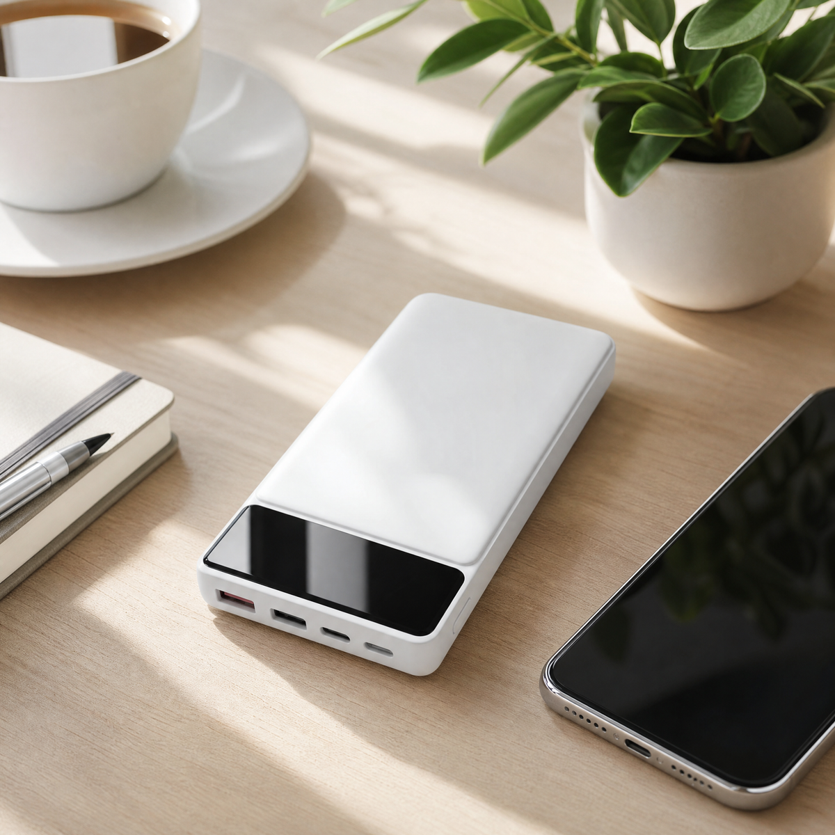 Cellect 10.000 mAh powerbank, Fehér