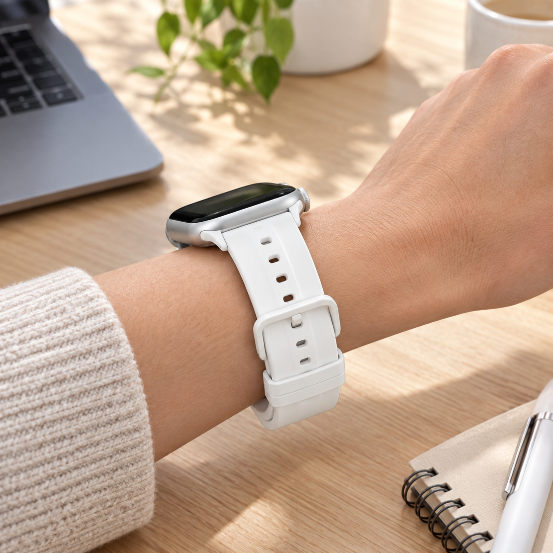 Samsung Watch 9 krém színű sportszíj (S/M)
