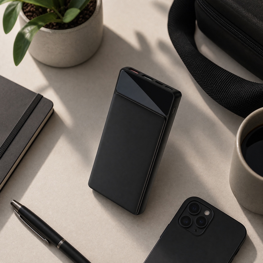 Cellect 10.000 mAh powerbank, Fekete