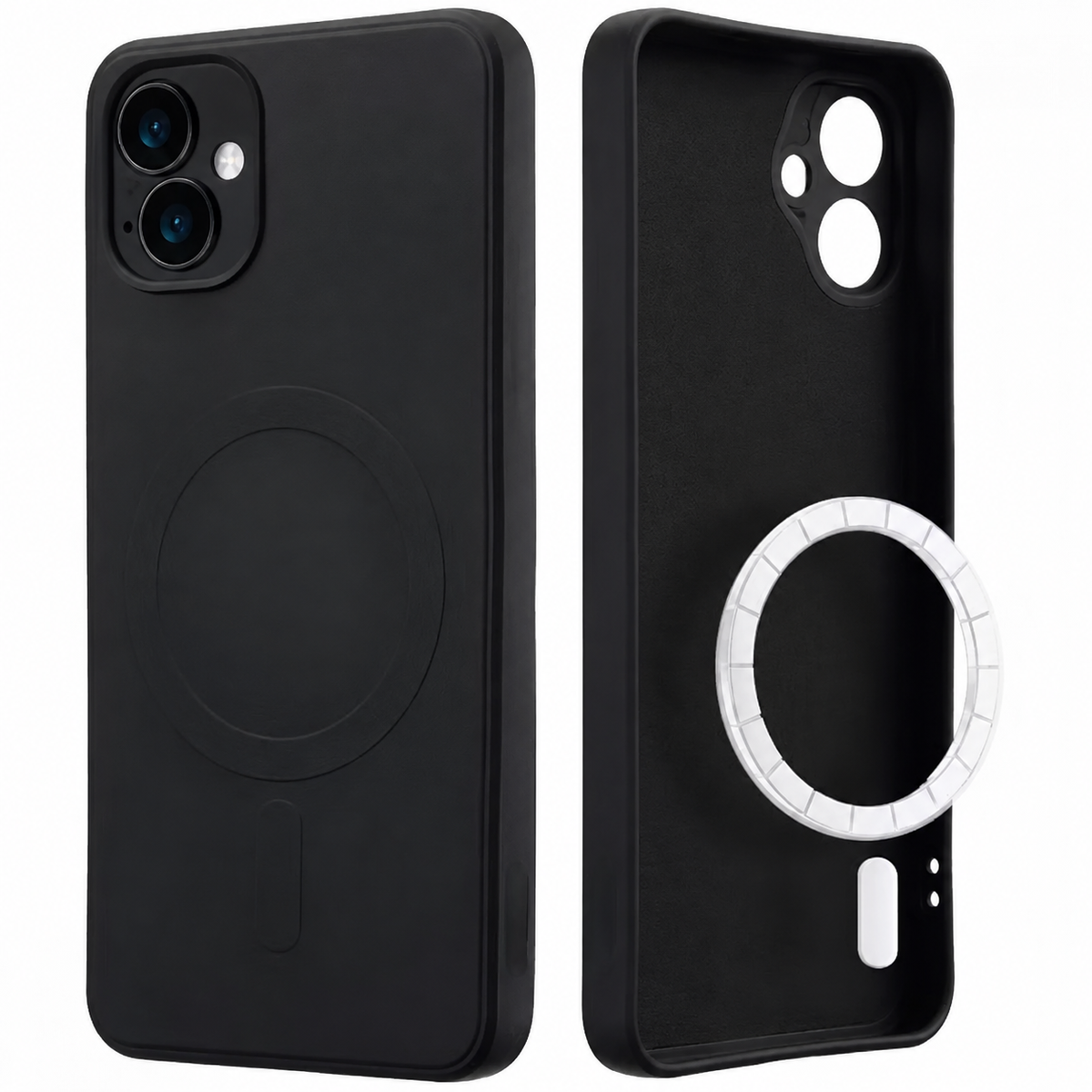 Cellect iPhone 13 fekete mágneses szilikon tok