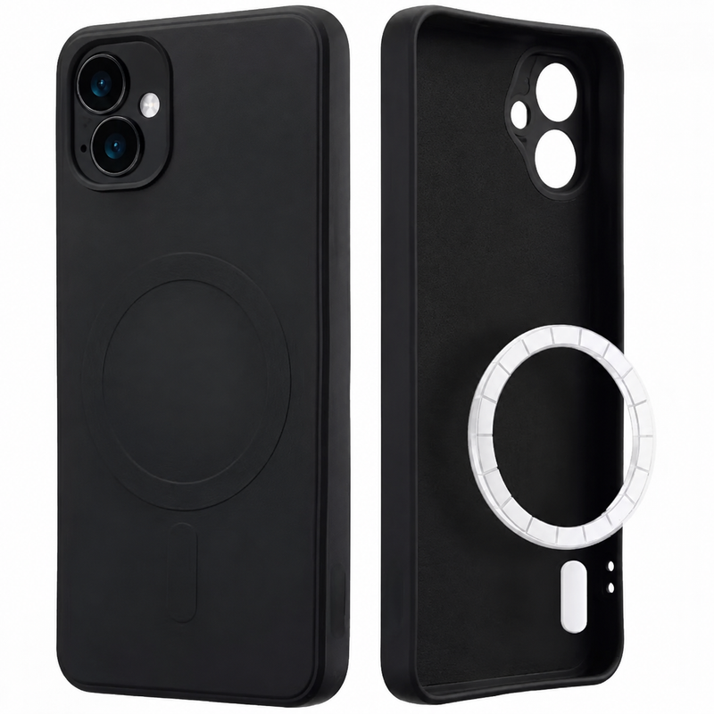 Cellect iPhone 13 fekete mágneses szilikon tok