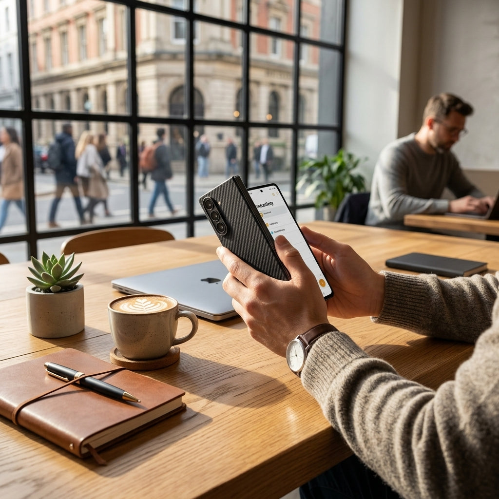 Cellect Samsung Galaxy Z Fold 8 Ultra mágneses aramid karbon tok