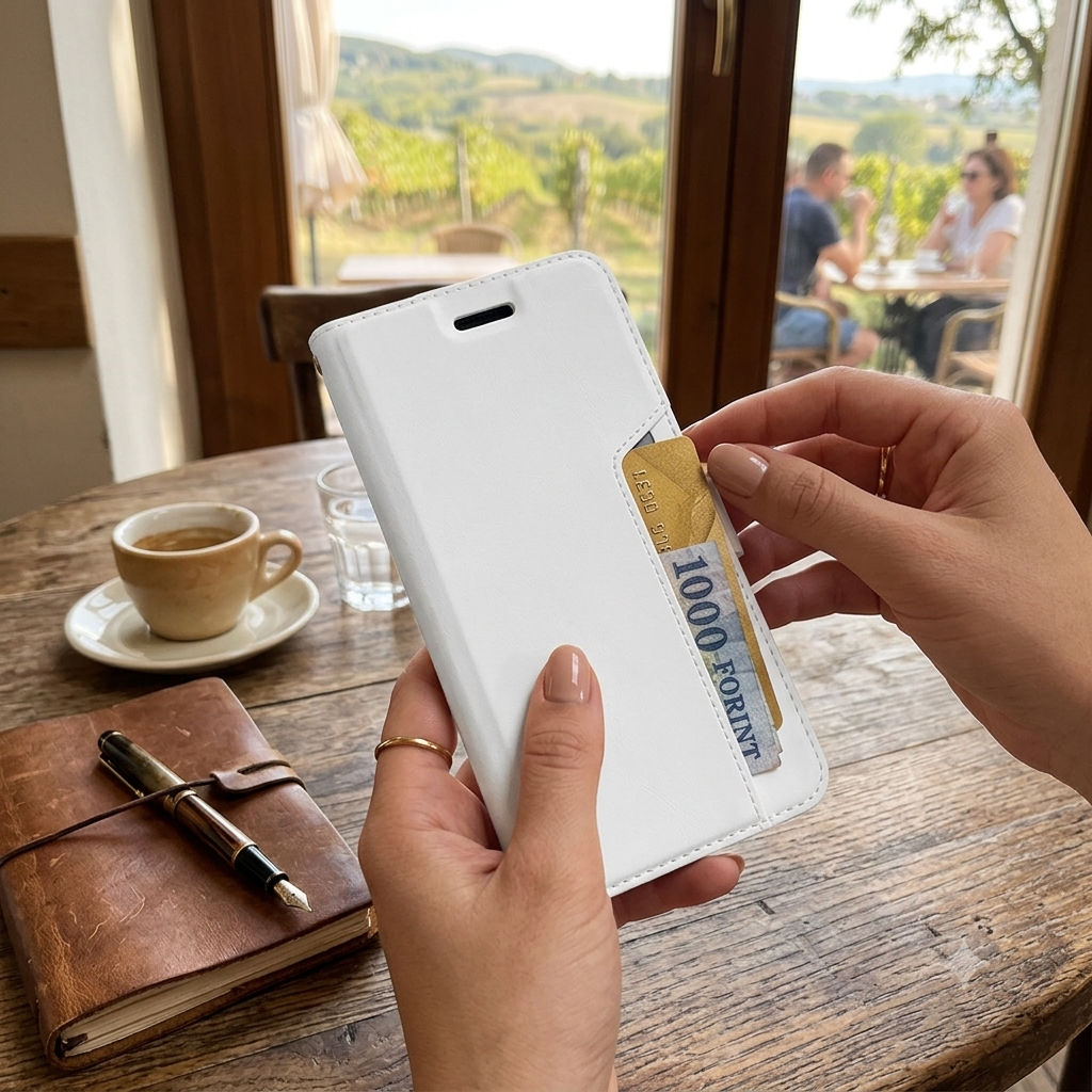 Cellect iPhone X Flip oldalra nyíló tok