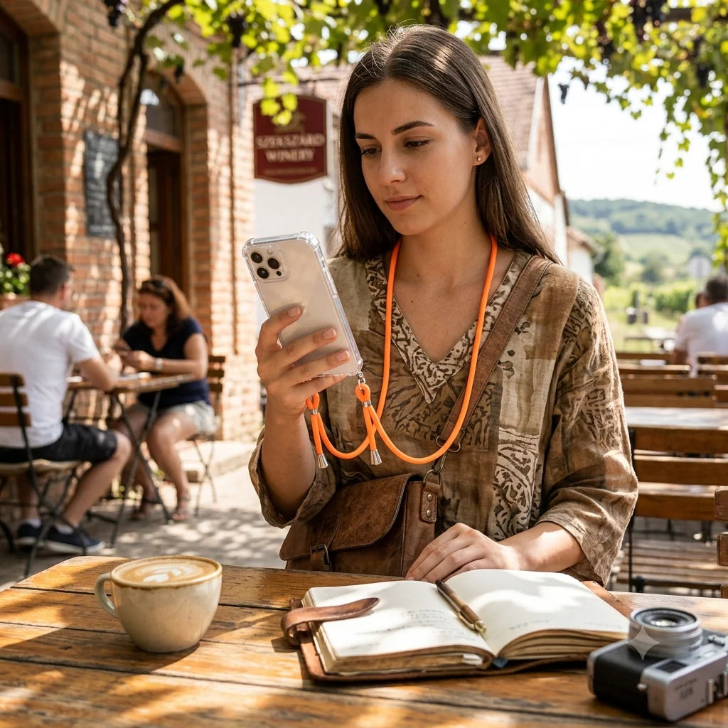 Cellect Samsung Galaxy A35 5G átlátszó tok nyakbaakasztóval