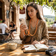 Cellect iPhone 15 átlátszó tok nyakbaakasztóval