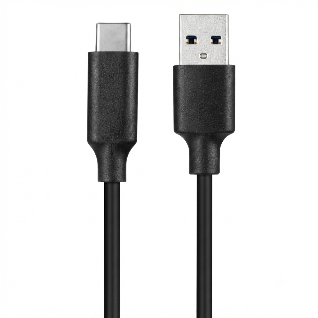 Cellect USB-A és USB-C adat és töltőkábel, 100 cm, Fekete