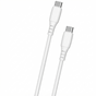 Cellect USB-C és USB-C puha szilikon adat és töltőkábel, 100 cm, Fehér
