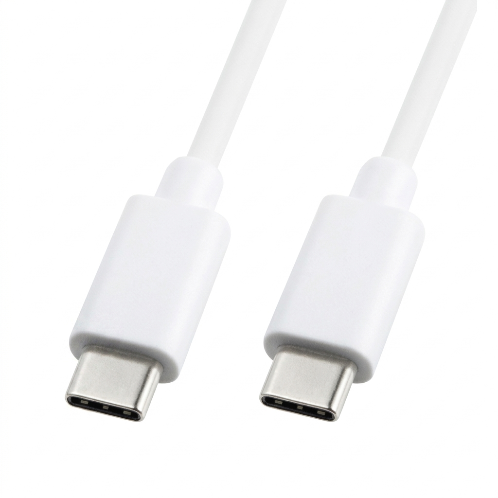 Cellect USB-C és USB-C adat és töltőkábel, 100 cm, Fehér