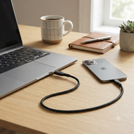 Cellect Ligtning és USB-C adat és töltőkábel, 200 cm, Fekete