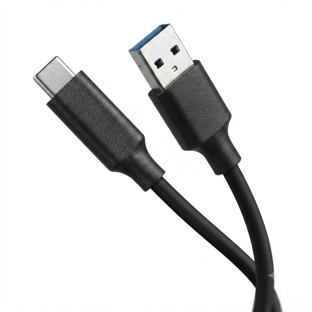 Cellect USB-A és USB-C adat és töltőkábel, 100 cm, Fekete