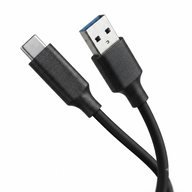 Cellect USB-A és USB-C adat és töltőkábel, 100 cm, Fekete