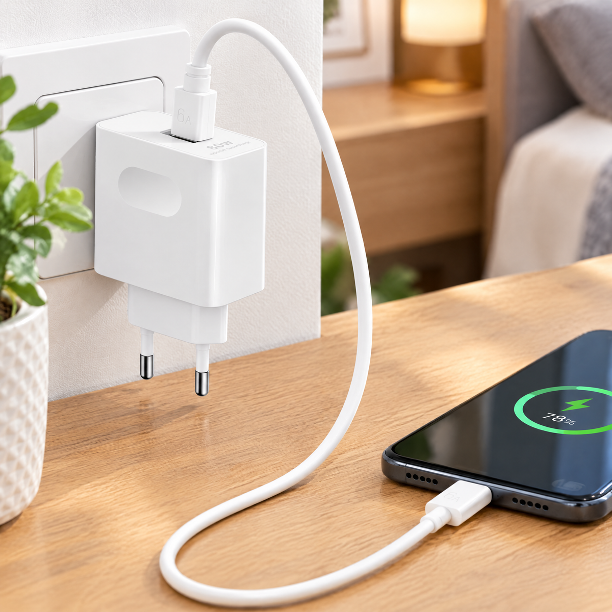 Honor SuperCharge 80W hálózati adapter Usb-C kábellel