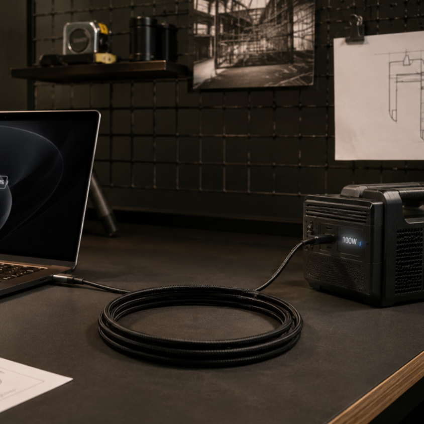 Cellect fekete extra erős 100W USB-C és USB-C adatkábel 200 cm