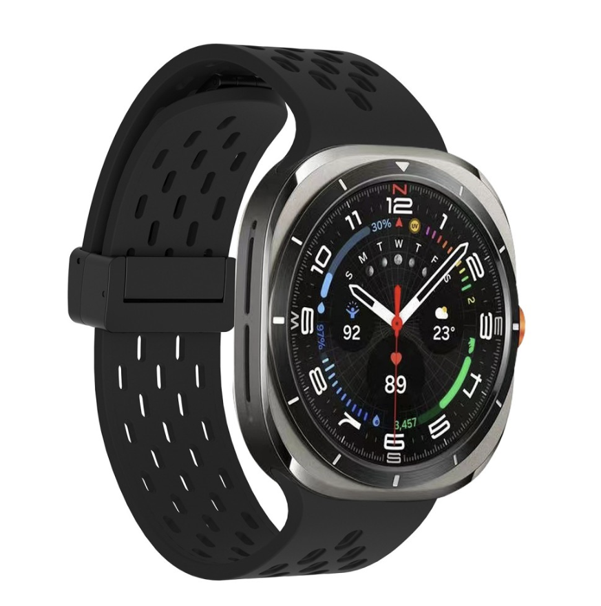 Cellect Galaxy Watch7/Ultra lyukacsos mágneses szil. óraszíj, 24 mm