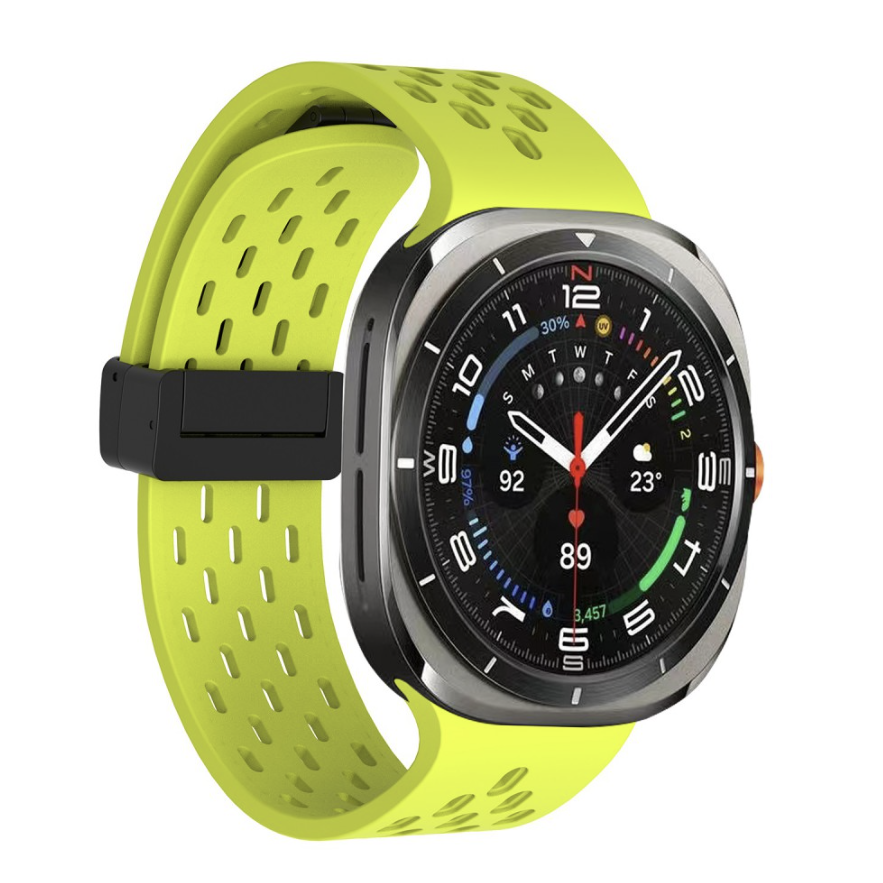 Cellect Galaxy Watch7/Ultra lyukacsos mágneses szil. óraszíj, 24 mm
