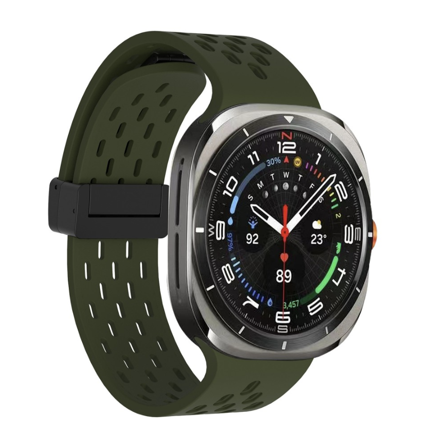 Cellect Galaxy Watch7/Ultra lyukacsos mágneses szil. óraszíj, 24 mm